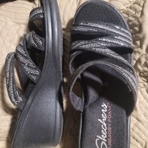 Sketches Memory foam shoes.  Size 6 in black